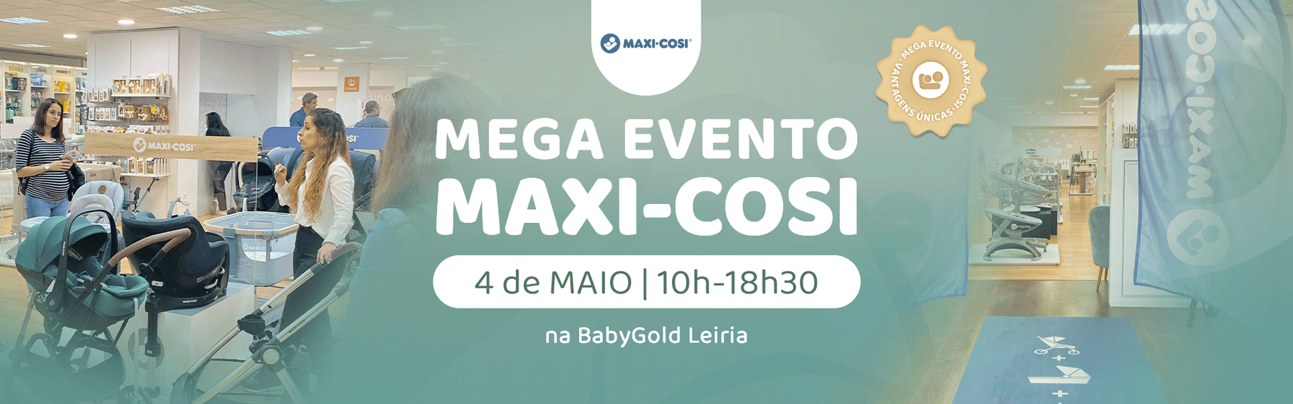 Evento Maxi-Cosi 4 de Maio na BabyGold