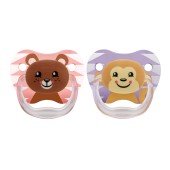 CHUPETAS PREVENT SUCTION-FREE 6-12M URSO E MACACO ROSA
