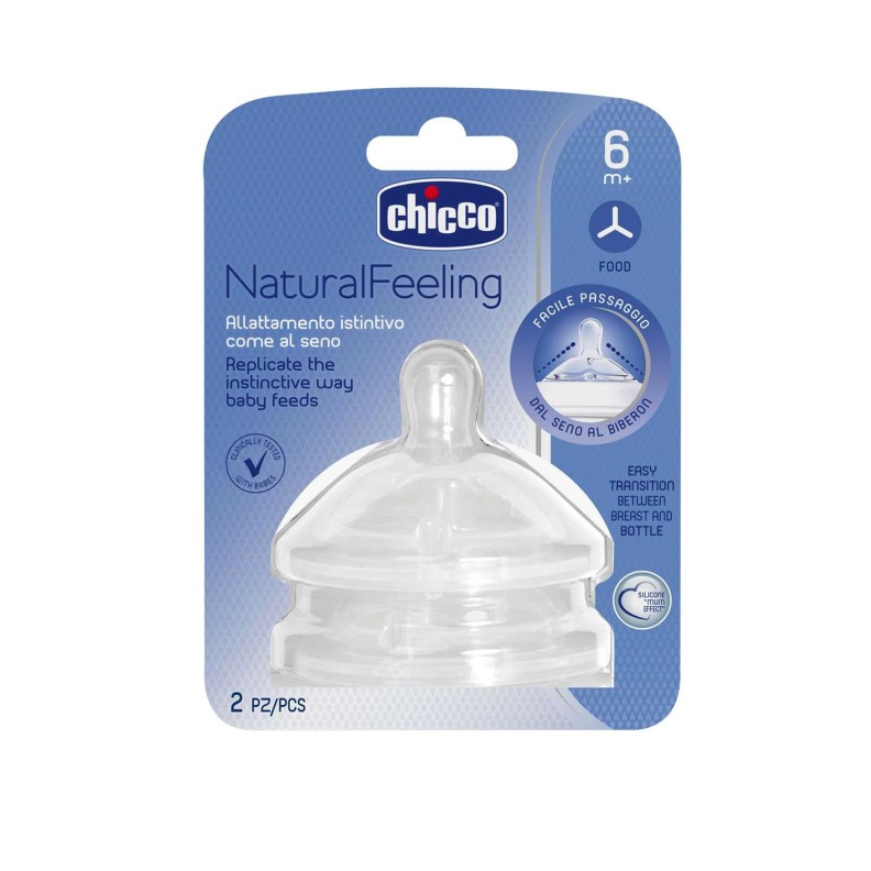 TETINA NATURAL FEELING SILICONE 6M+ FLUXO PAPA