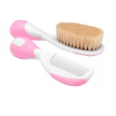 KIT ESCOVA E PENTE ROSA