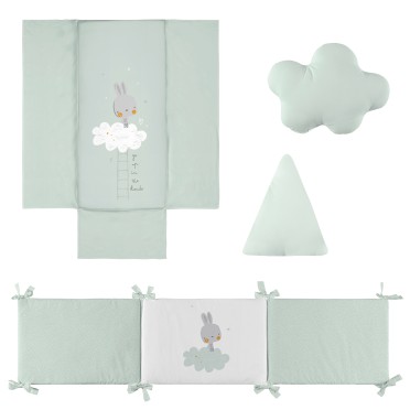 TEXTIL REVERSVEL CONEJITO MENTA