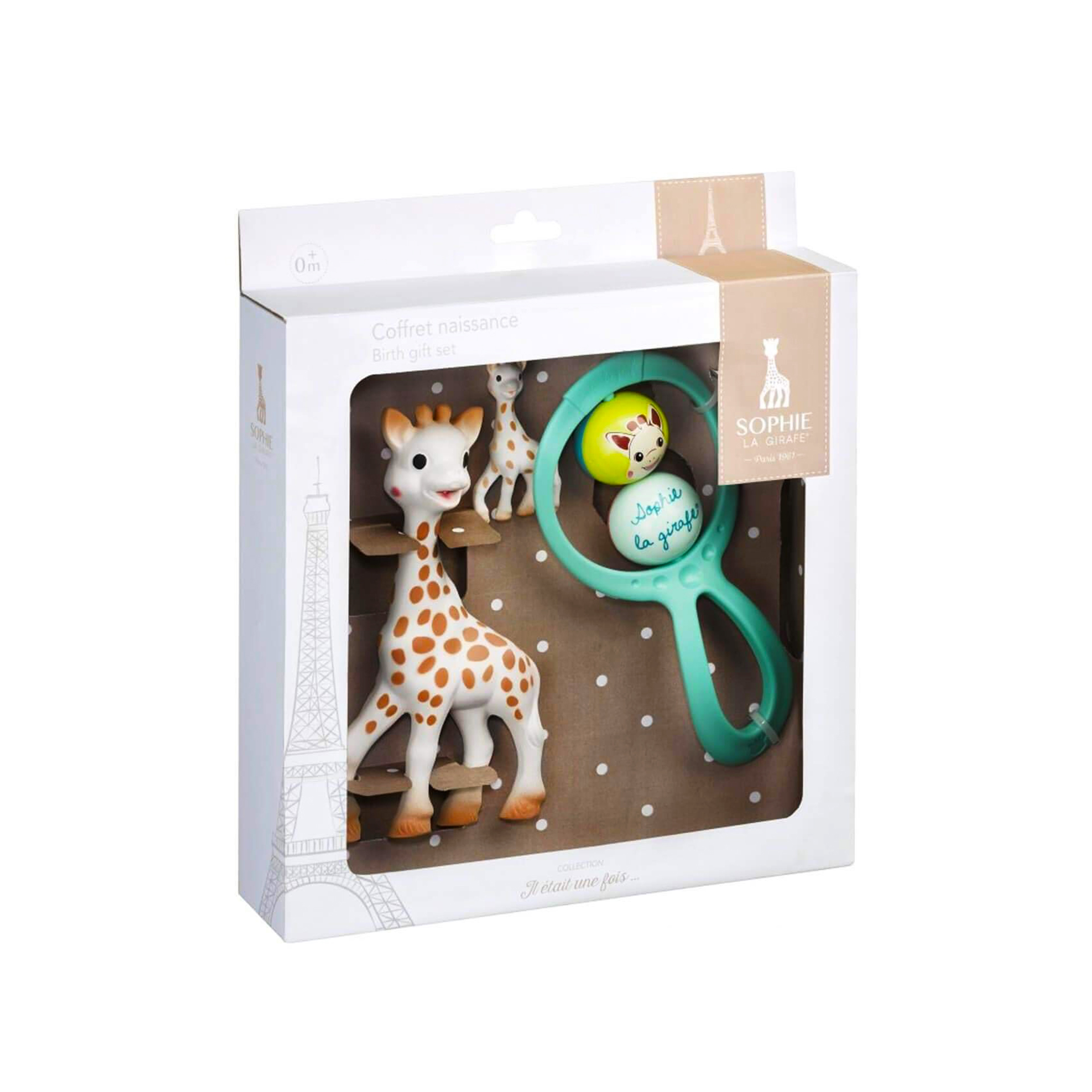 SET GIRAFA + ROCA + PORTA-CHAVES SOPHIE LA GIRAFE