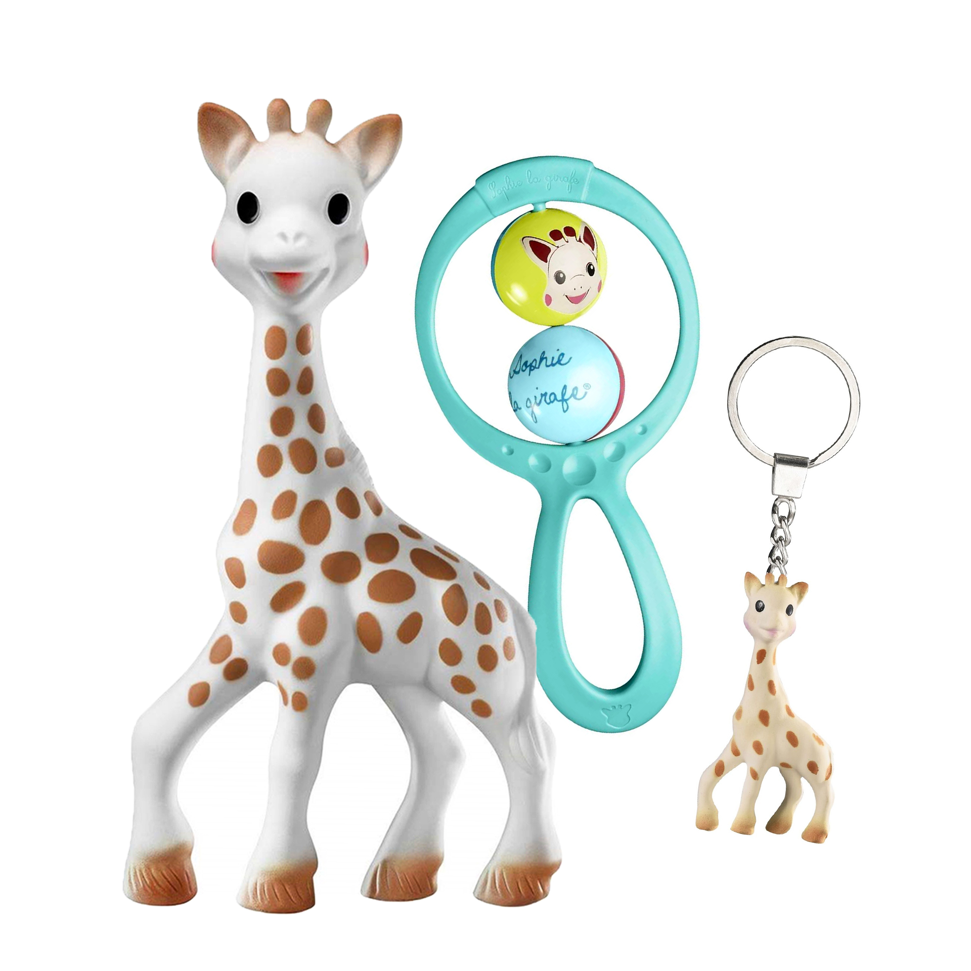 SET GIRAFA + ROCA + PORTA-CHAVES SOPHIE LA GIRAFE