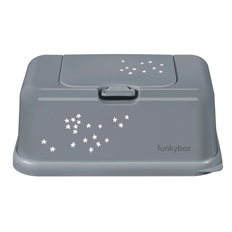 PORTA-TOALHITAS FUNKYBOX ESTRELAS CINZA
