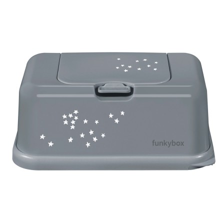 PORTA-TOALHITAS FUNKYBOX ESTRELAS CINZA
