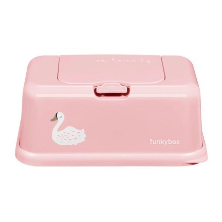 PORTA-TOALHITAS FUNKYBOX CISNE ROSA