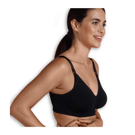 SOUTIEN DE AMAMENTAO SEM COSTURAS COM ENCHIMENTO PRETO