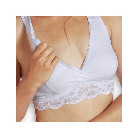 SOUTIEN DE AMAMENTAÇÃO CRUZADO EM RENDA BRANCO