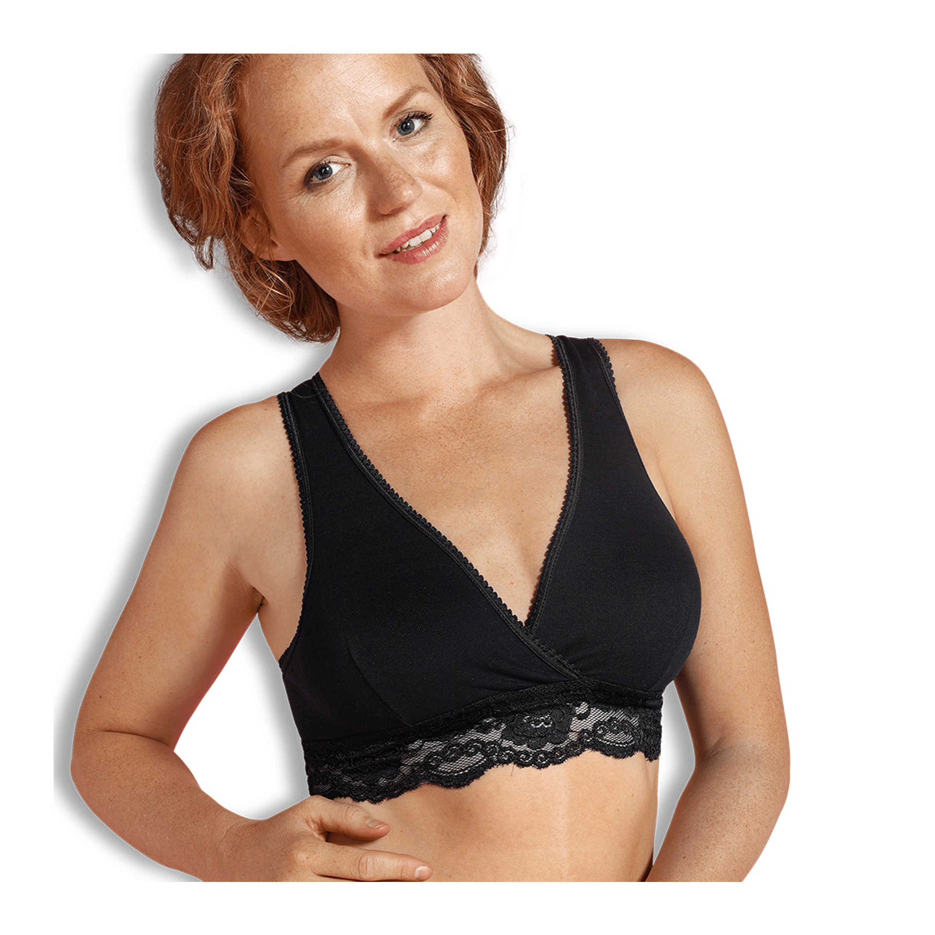 SOUTIEN DE AMAMENTAÇÃO CRUZADO EM RENDA PRETO