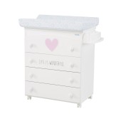 CMODA BANHEIRA WONDERFUL BRANCO ROSA CORAZONES