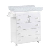 CMODA BANHEIRA SABANA BRANCO ESTRELAS GRIS