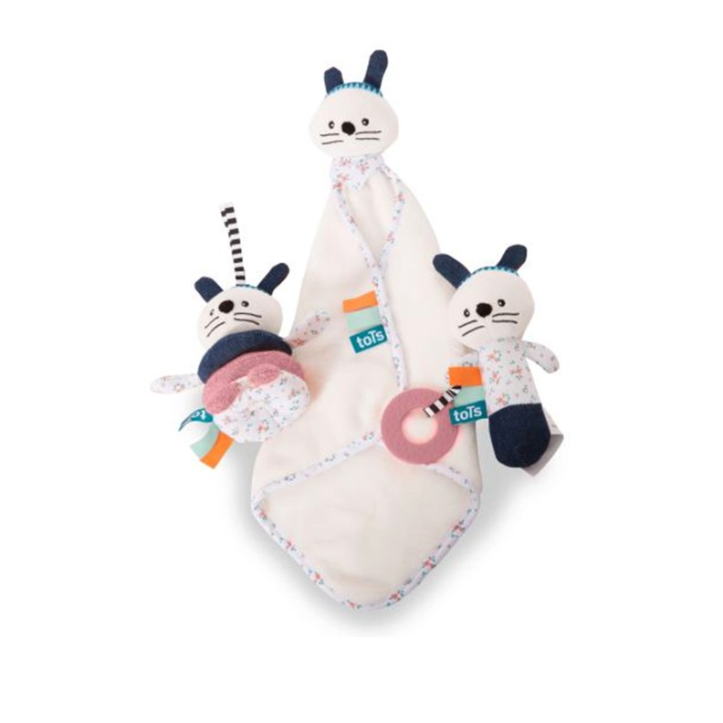 SET DOUDOU + ROCA + BONECO COM CLIP E VIBRAO COELHO