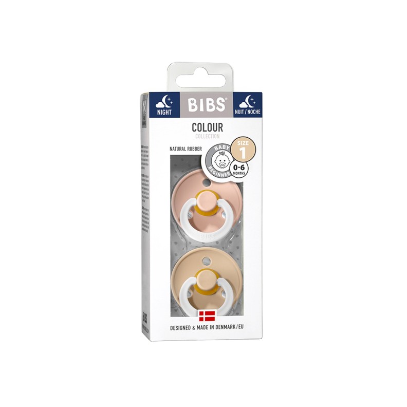 CHUPETAS BIBS NOCTURNAS COLOURS VANILLA/BLUSH