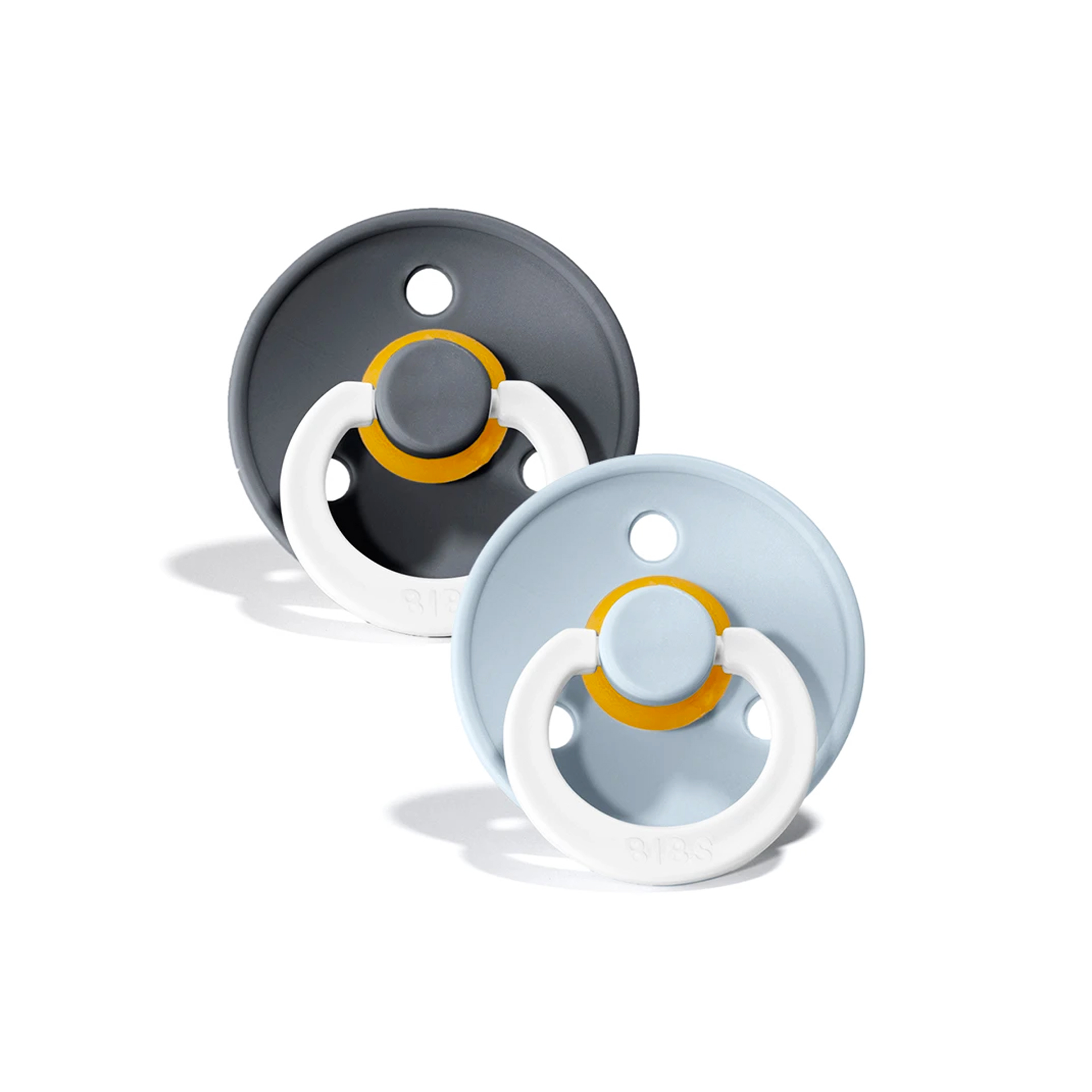 CHUPETAS BIBS NOCTURNAS COLOURS IRON/BABY BLUE