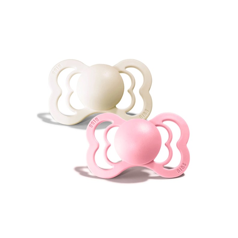 CHUPETAS BIBS SUPREME LATEX IVORY/BABY PINK