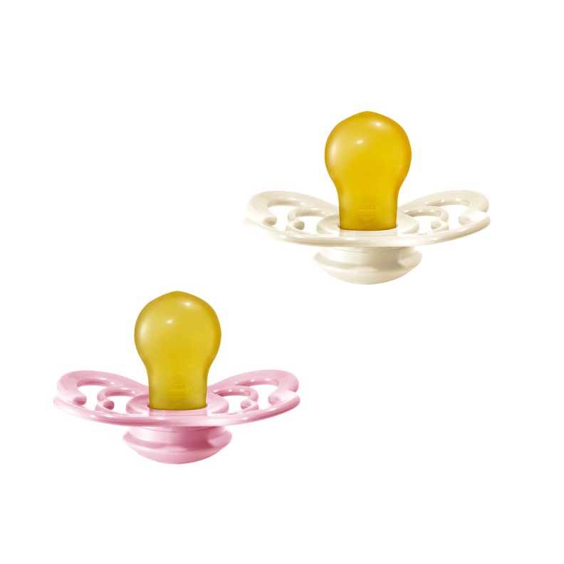 CHUPETAS BIBS SUPREME LATEX IVORY/BABY PINK