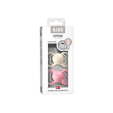 CHUPETAS BIBS SUPREME LATEX IVORY/BABY PINK