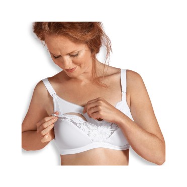 SOUTIEN DE MATERNIDADE E AMAMENTAO EM RENDA BRANCO