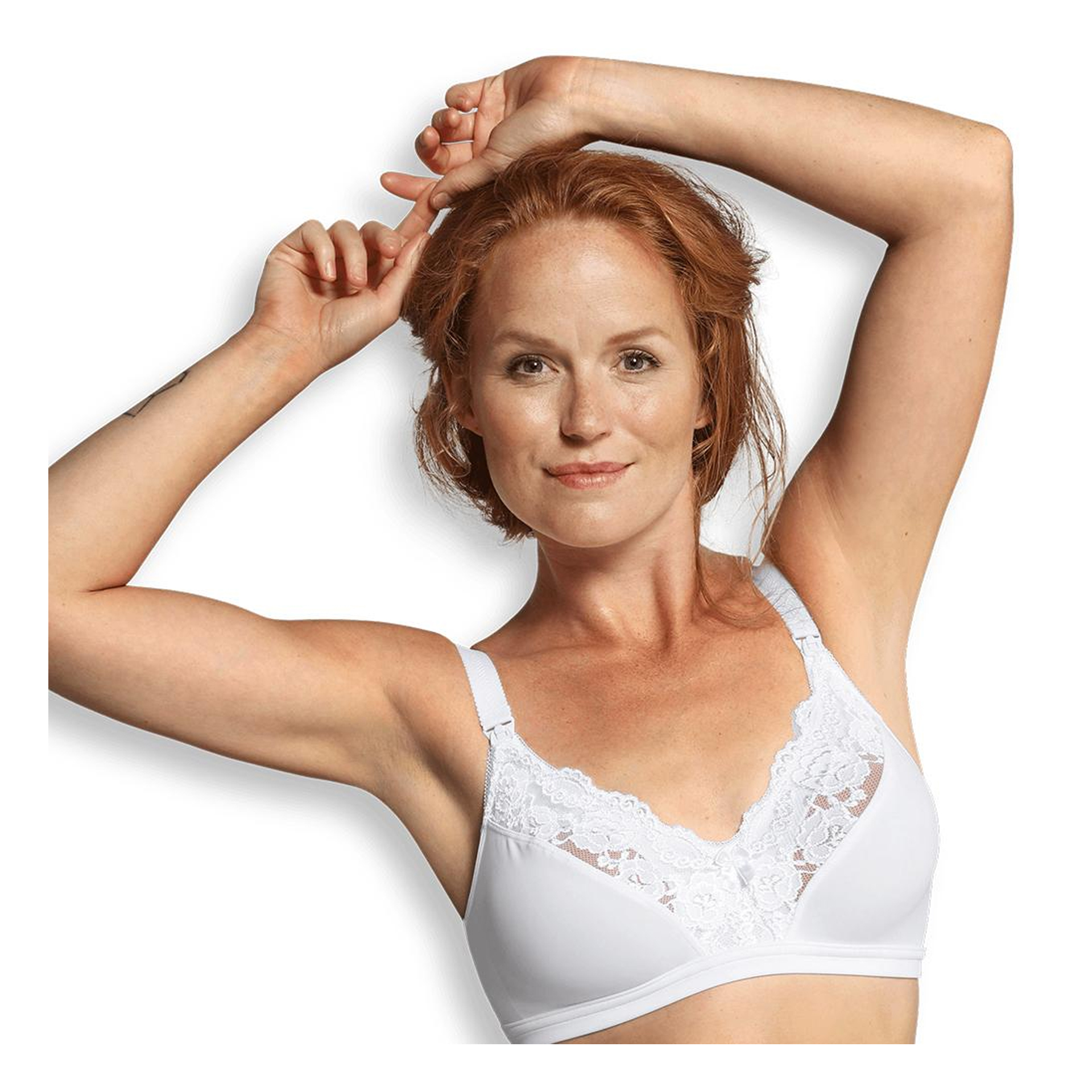 SOUTIEN DE MATERNIDADE E AMAMENTAÇÃO EM RENDA BRANCO