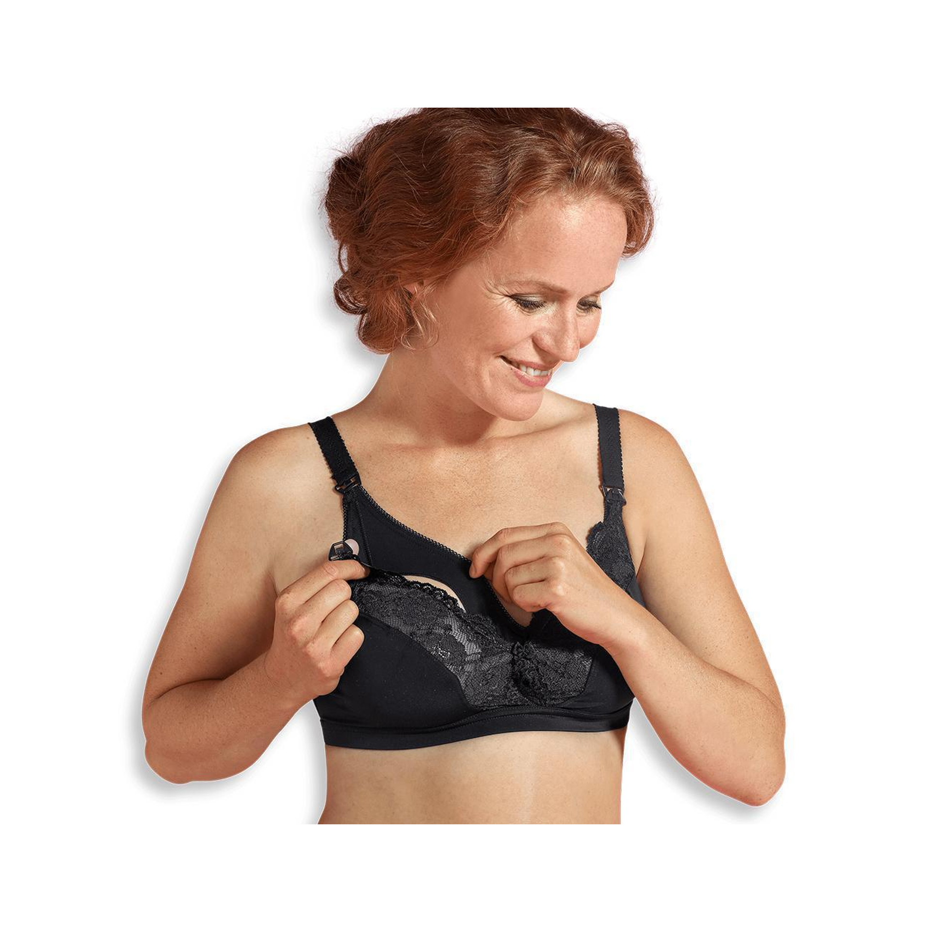 SOUTIEN DE MATERNIDADE E AMAMENTAÇÃO EM RENDA PRETO