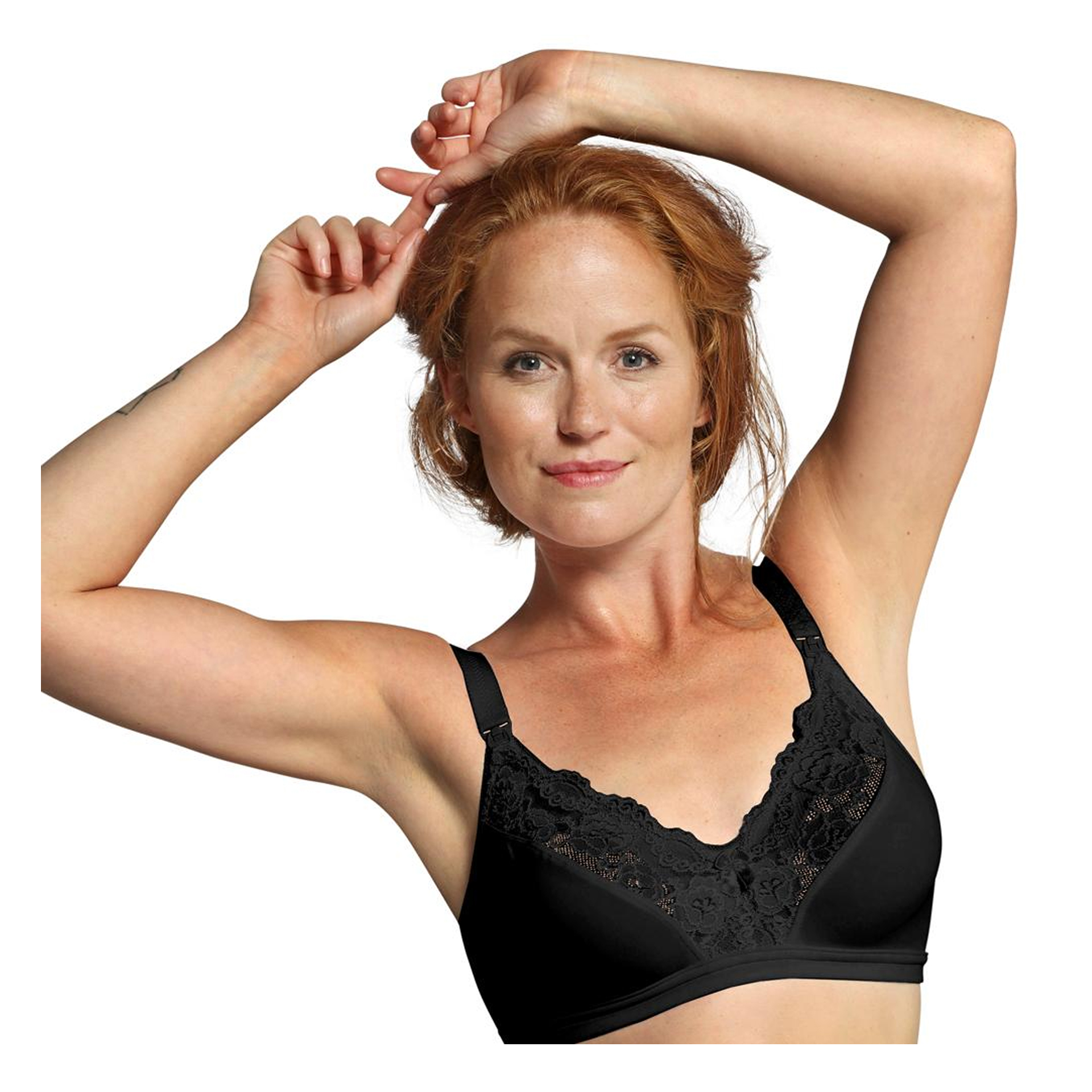 SOUTIEN DE MATERNIDADE E AMAMENTAÇÃO EM RENDA PRETO