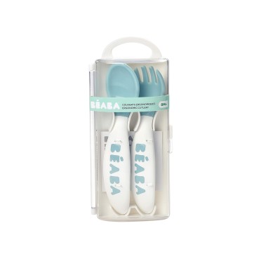 CONJUNTO 2 TALHERES SILICONE 2 IDADE + CAIXA TRANSPORTE