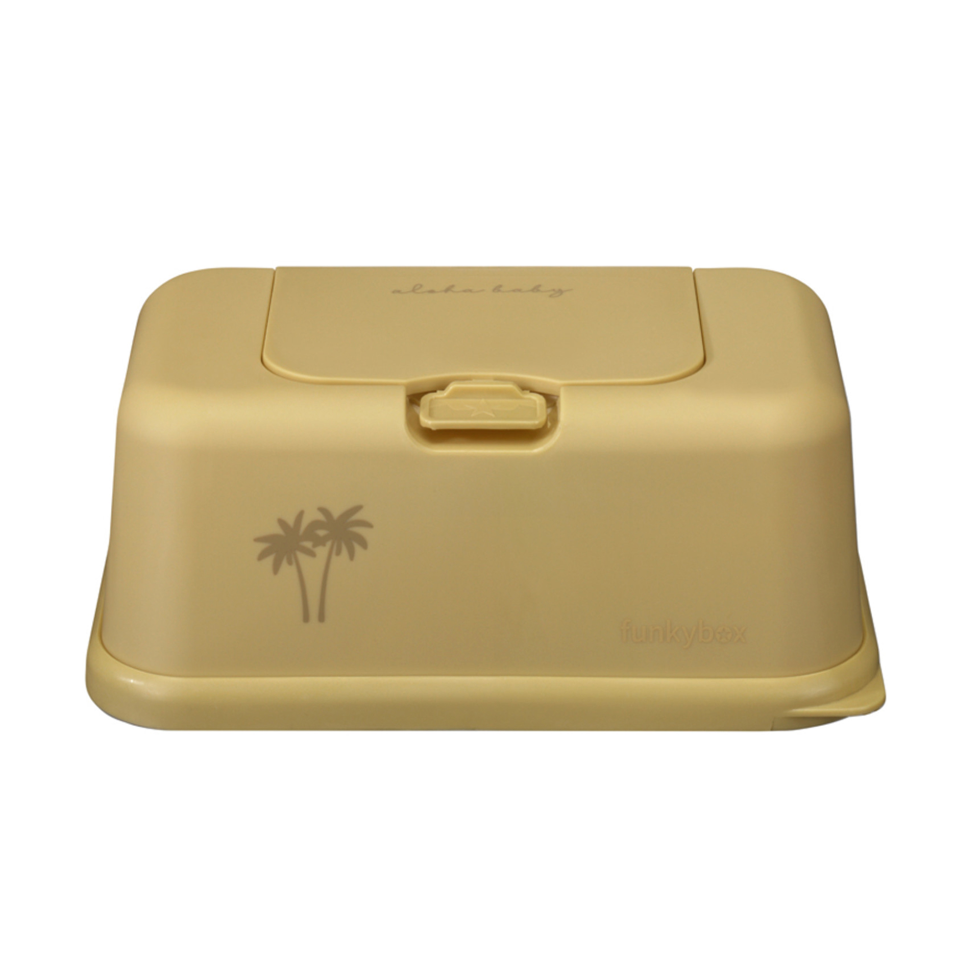 PORTA-TOALHITAS FUNKYBOX PALMEIRAS MOSTARDA