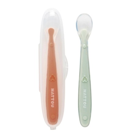 CONJUNTO 2 COLHERES SILICONE + CAIXA TRANSPORTE