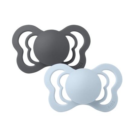 CHUPETAS BIBS COUTURE SILICONE IRON / BABY BLUE - Image product