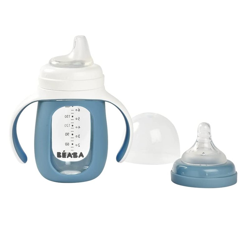 BIBERO DE VIDRO COM SILICONE 210ML