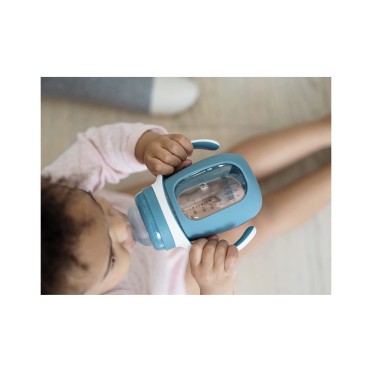 BIBERÃO DE VIDRO COM SILICONE 210ML