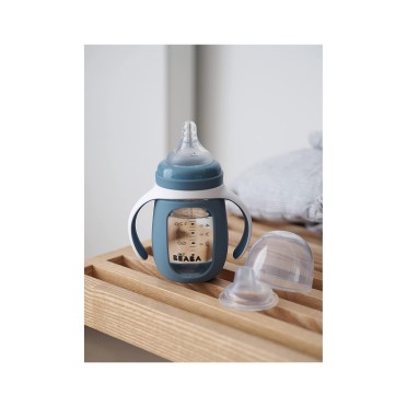 BIBERÃO DE VIDRO COM SILICONE 210ML