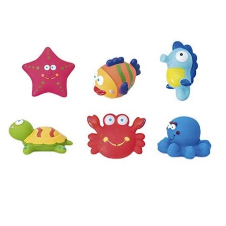 SET 6 BRINQUEDOS DE BANHO MARINHO