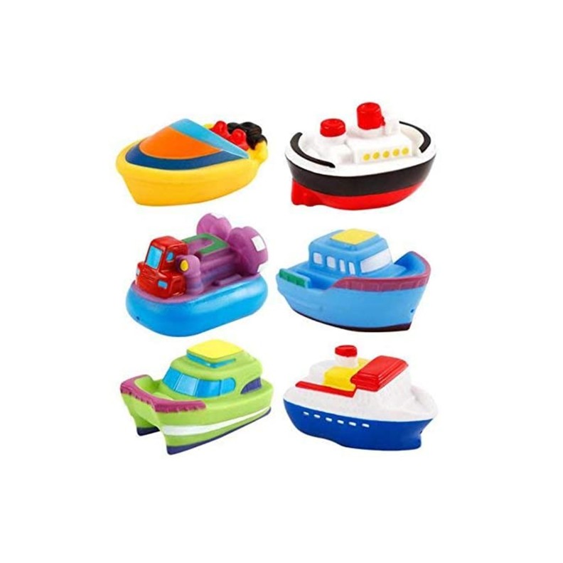 SET 6 BRINQUEDOS DE BANHO BARCOS