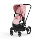 PRIAM SIMPLY FLOWERS MATT BLACK/LIGHT PINK