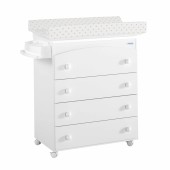 CMODA BANHEIRA B-970 BRANCO / LUNARES BEIGE