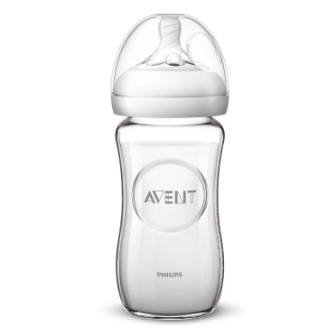 BIBERÃO NATURAL DE VIDRO 240ML
