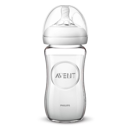 BIBERÃO NATURAL DE VIDRO 240ML