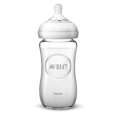 BIBERÃO NATURAL DE VIDRO 240ML
