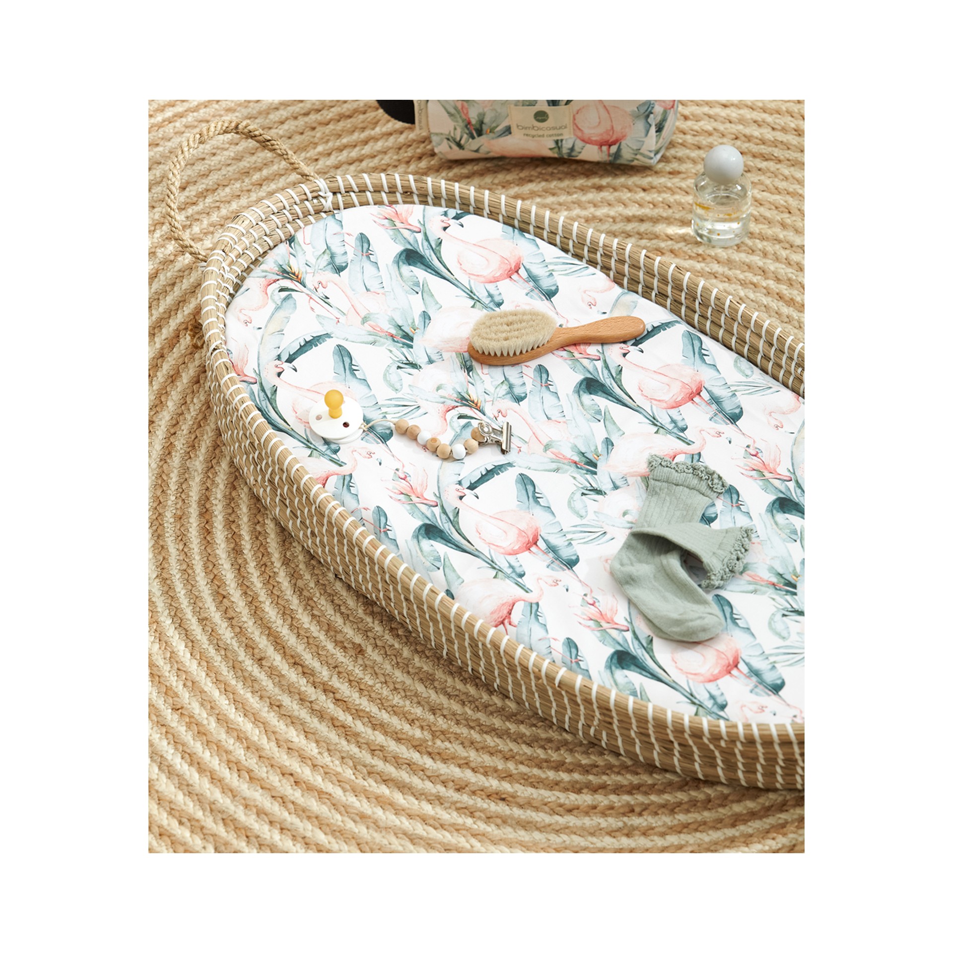 CESTO MUDA-FRALDAS MIMBRE