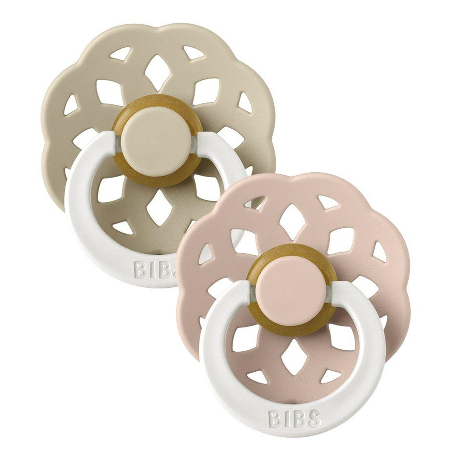 CHUPETAS BIBS BOHEME PACIFIER NOCTURNAS BLUSH/BAUNILHA