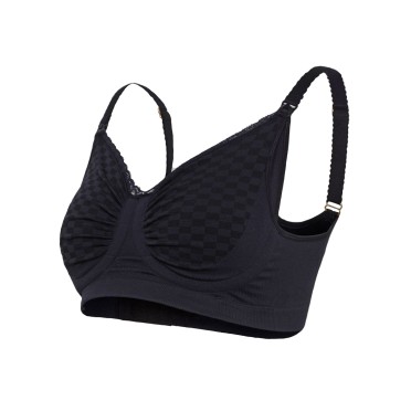 SOUTIEN DE AMAMENTAO SEM COSTURAS COM AROS DE GEL DELUXE PRETO