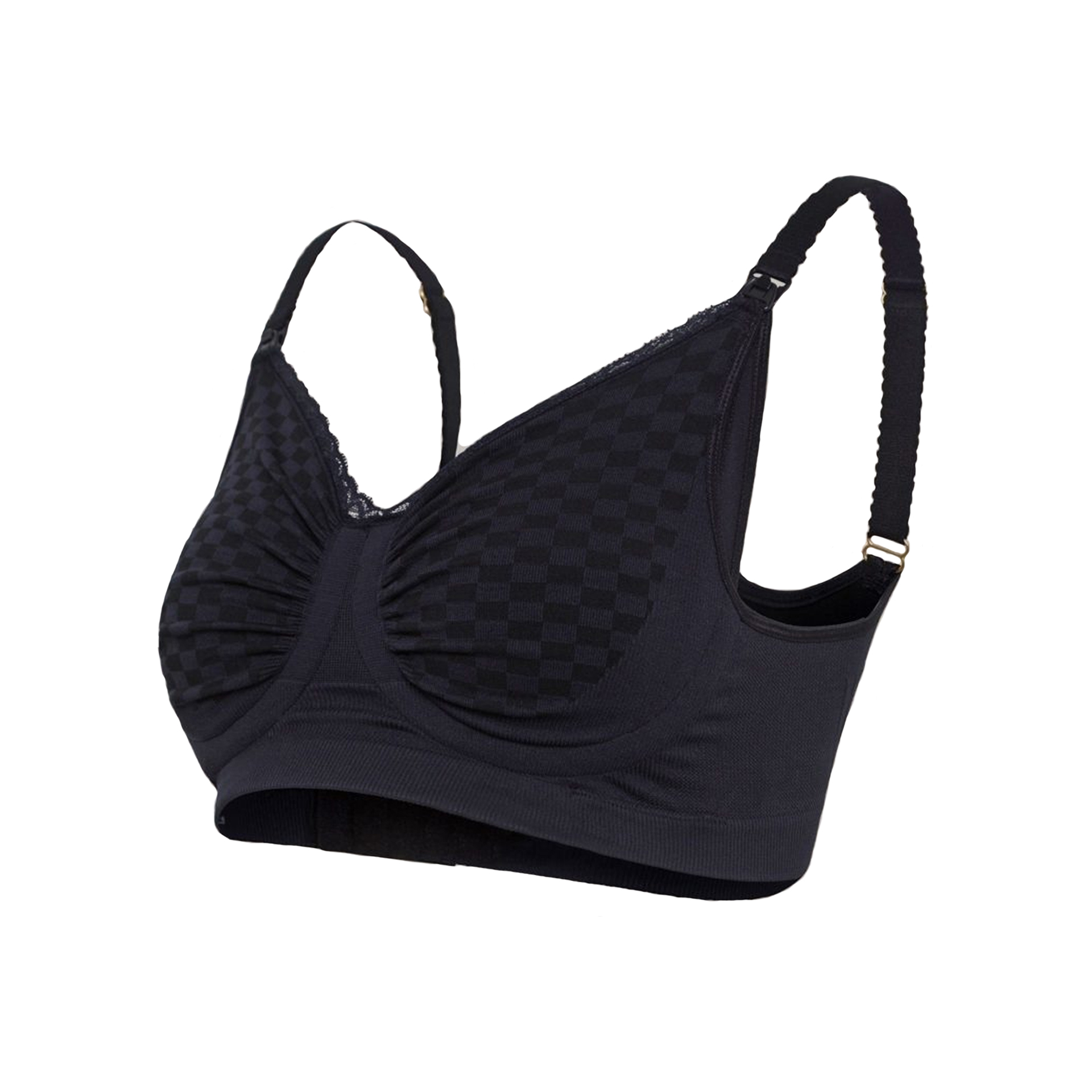 SOUTIEN DE AMAMENTAÇÃO SEM COSTURAS COM AROS DE GEL DELUXE PRETO