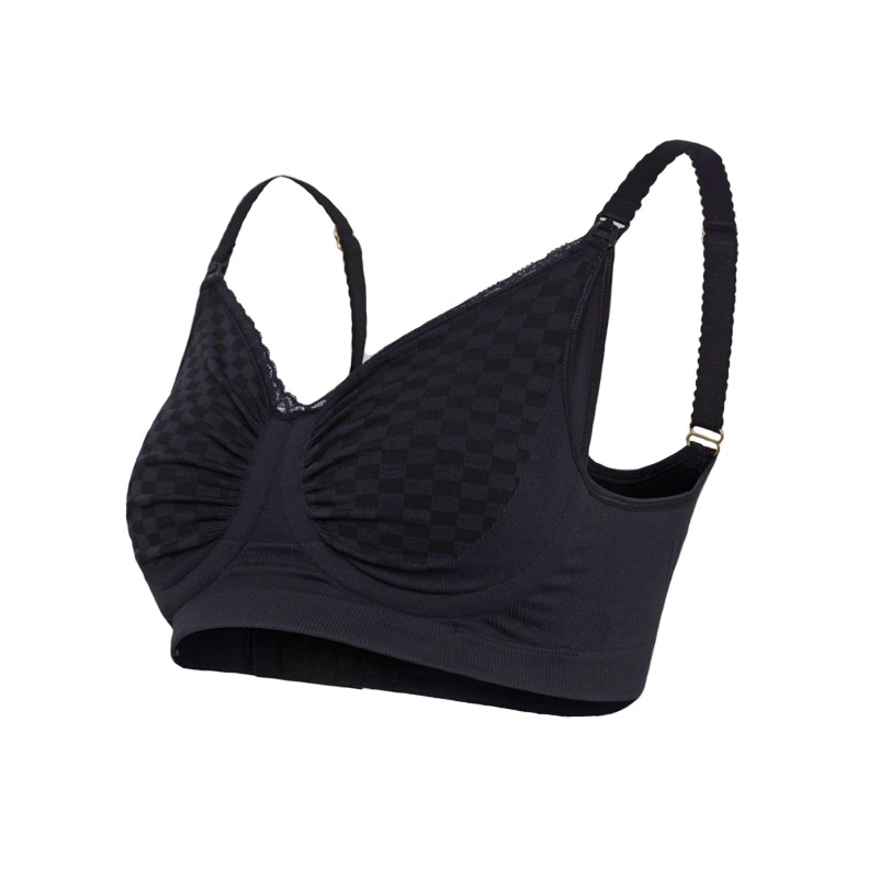 SOUTIEN DE AMAMENTAÇÃO SEM COSTURAS COM AROS DE GEL DELUXE PRETO