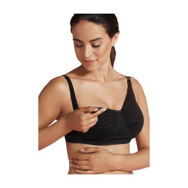 SOUTIEN DE AMAMENTAO SEM COSTURAS COM AROS DE GEL DELUXE PRETO