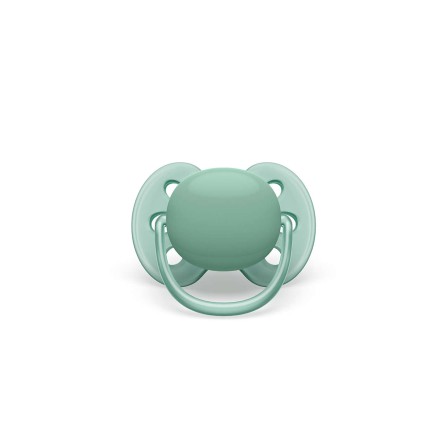 CHUPETA ULTRA SOFT 0-6M VERDE ÁGUA/LARANJA