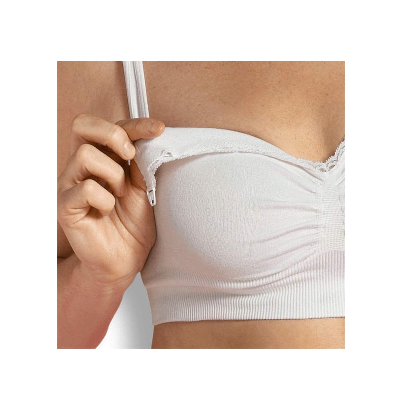 SOUTIEN DE AMAMENTAO SEM COSTURAS ORGANIC BRANCO