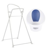 BANHEIRA SHNUGGLE + SUPORTE AZUL MARINHO ESTRELLA