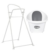 BANHEIRA SHNUGGLE + SUPORTE BRANCO GRIS ESTRELLA