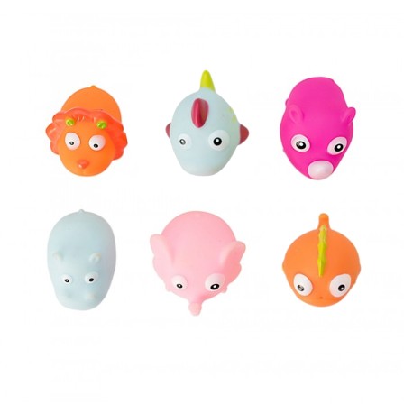 SET 6 BRINQUEDOS DE BANHO ANIMALS